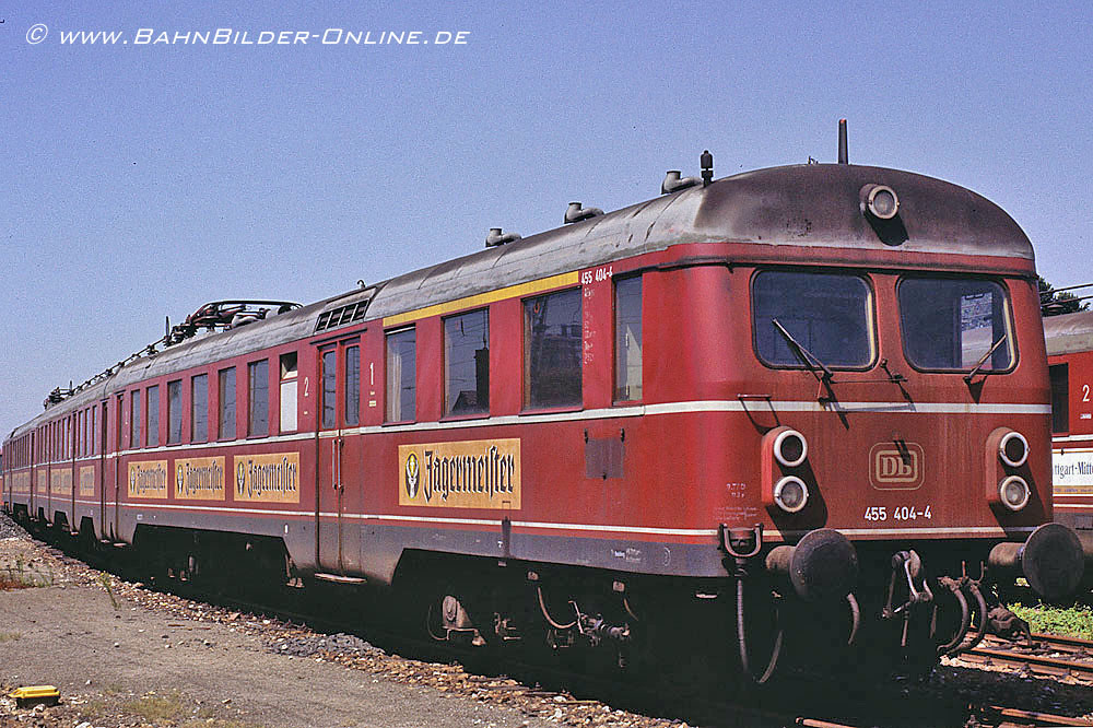 455 404 im Sommer 1984 im Bw Heidelberg