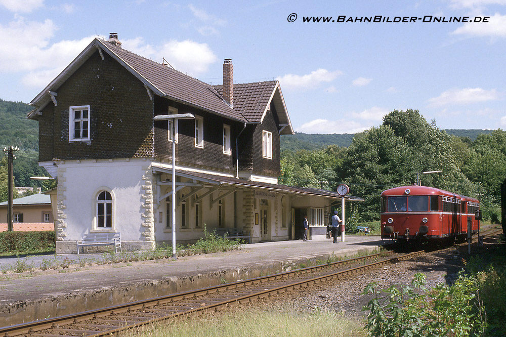Bahnhof Bad Brückenau Staatsbad im August 1990